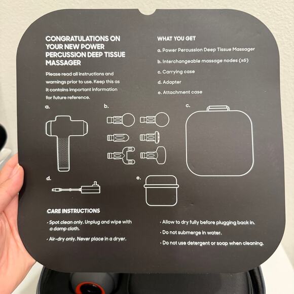 Sharper Image Power Percussion Handheld Deep Tissue Massager Gray Tested - Picture 4 of 4